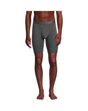 Lands' End Longer Flex Performance Boxer Brief 3 Pack - Gray