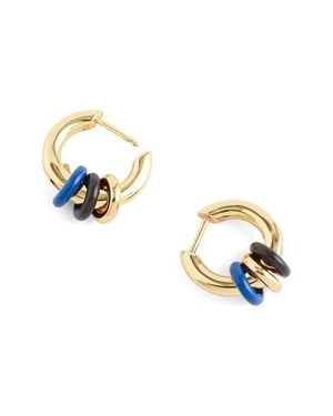 Madewell Triple-Ring Huggie Hoop Earrings - Metallic