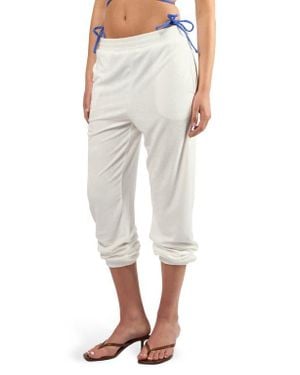 Viens Avec Moi Terry Lounge Pants - White