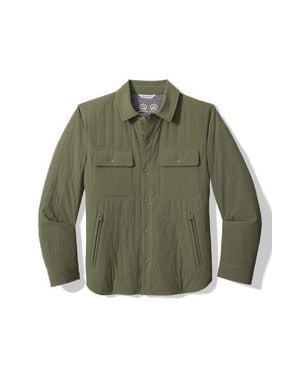 Tommy Bahama Layton Water Repellent Quilted Shirt Jacket - Green