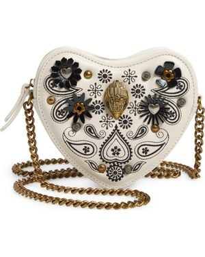 Kurt Geiger Kensington Heart & Flowers Crossbody Bag - Metallic