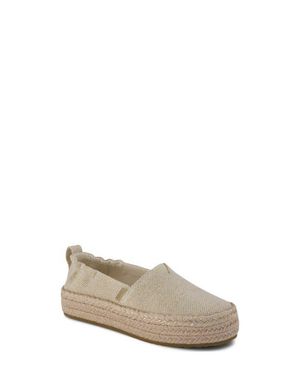 TOMS Kids' Valencia Platform Espadrille - Metallic
