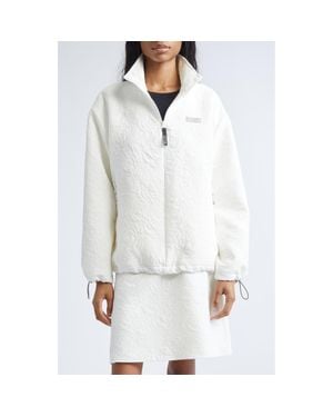 Sandy Liang Ascher Jacquard Quarter Zip Top - White