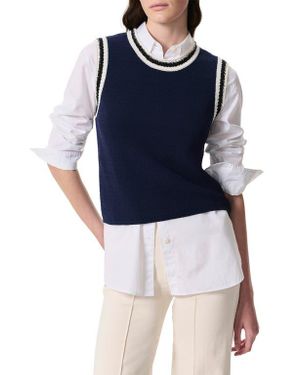 Rag & Bone Meghan Stripe Vest - Blue