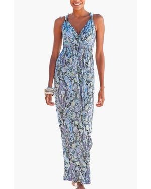 Lascana Paisley Print Maxi Dress - Blue