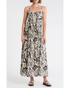 Sam Edelman Floral Print Sleeveless Maxi Dress - White