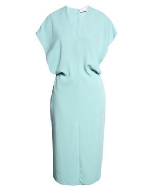 Stella McCartney Draped V-Neck Midi Dress - Blue