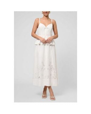 Rachel Roy Isabelle Peplum Maxi Dress - White