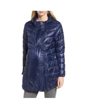 Modern Eternity Maternity Ashley 3-In-1 Down Lightweight Maternity Jacket - Blue