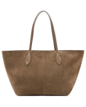Mango Suede Shopper Bag - Brown