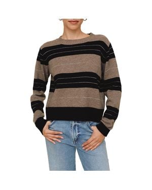 Bella Dahl Stripe Wool & Cashmere Sweater - Black