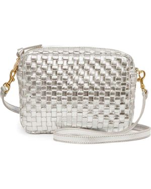 Clare V. Midi Sac Woven Crossbody Bag - Metallic