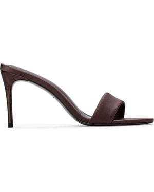 Black Suede Studio Naomi 80 Mule - Brown