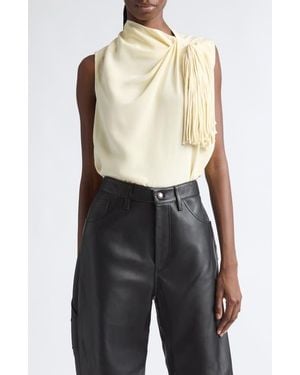 Altuzarra Alden Fringe Silk Top - Natural