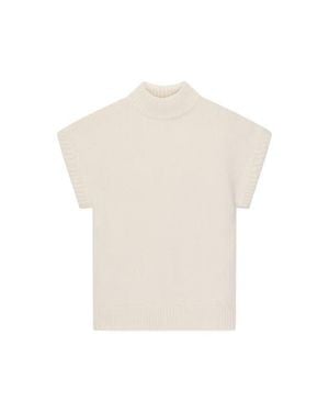 Mint Velvet Longline Knit Top - White