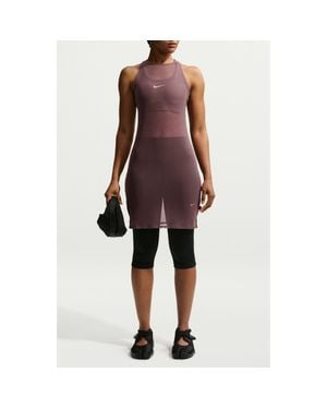 Nike Sportswear Tight Sheer Racerback Dress - Red