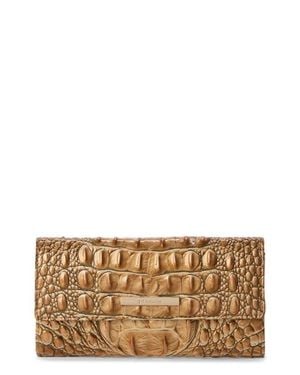 Brahmin Cordelia Croc Embossed Leather Wallet - Brown
