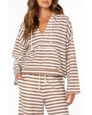 Roxy Rich Coast Stripe Hooded Sweatshirt - Multicolor