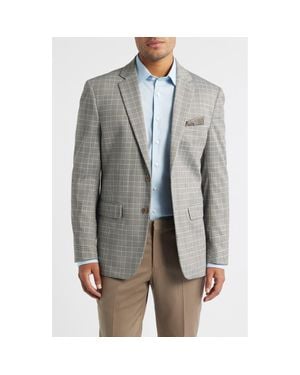 Daniel Hechter Glen Check Knit Sport Coat - Gray