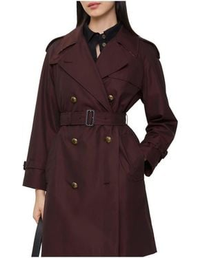 Burberry Mid-Length Gabardine Castleford Trench Coat - Red