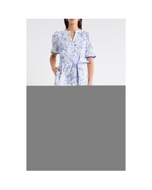 Sugarlips Eve Floral Nori Midi Dress - Blue