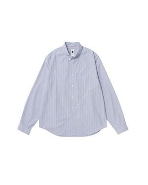 vowels Striped Button Down Shirt - Blue
