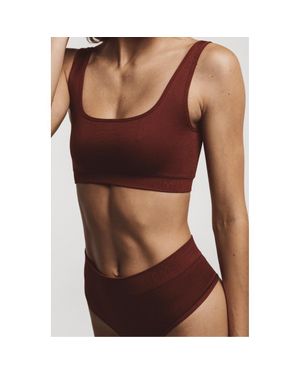 LDMA High Sculpt Bra Rib - Brown