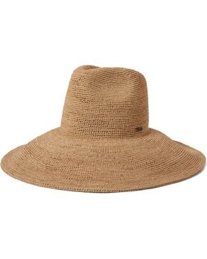 Brixton Helena Packable Straw Sun Hat - Brown
