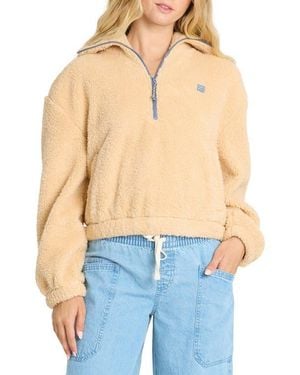 Billabong Barra Half Zip Fleece Pullover - Blue