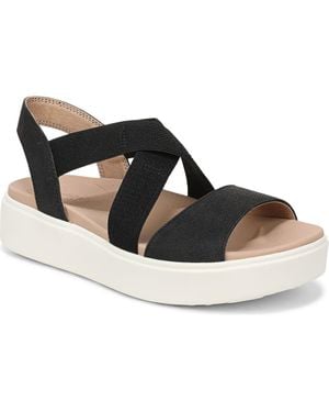 Dr. Scholls Madicldease Slingback Platform Wedge Sandal - Black