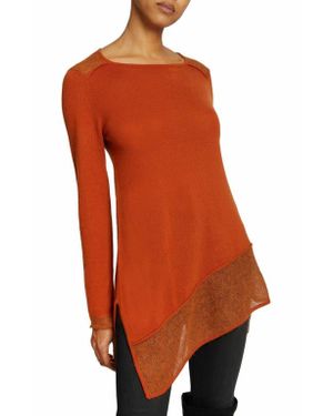 Santorelli Wella Asymmetrical Knit Sweater - Orange