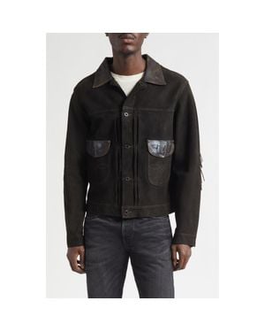 Ralph Lauren Pickett Suede Jacket - Black