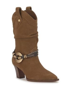 Jessica Simpson Hanie Western Slouch Booties - Brown