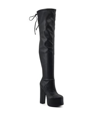 Zigi Laia Over The Knee Platform Boot - Black