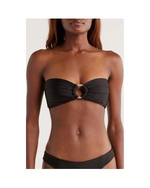 Kulani Kinis Strapless O-Ring Bikini Top - Black
