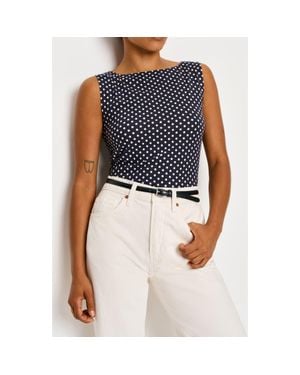 Reformation Dusk Stretch Knit Top - Blue