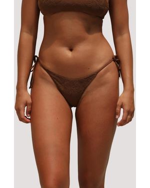 Stone Fox Palma Side Tie Swim Bottoms - Brown