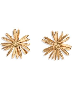 Lelet Daisy Stud Earrings - Metallic