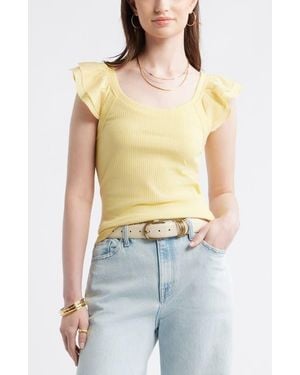 Treasure & Bond Rib Flutter Tank - Blue