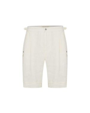 Jendue US Lucia Denim Linen Shorts - White