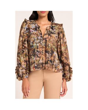 Matty M Tawny Button-Up Shirt - Brown
