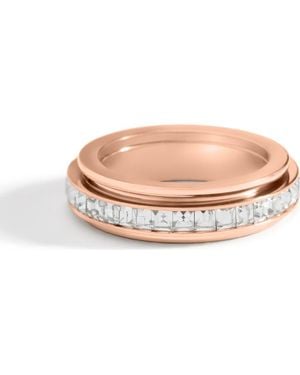 Mint & Lily Crystal Statement Spinning Fidget Ring - Pink