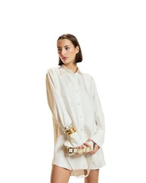 Cynthia Rowley Collectible Silk Shirt Dress - Metallic