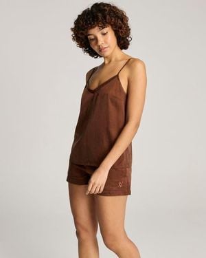 Nudea Eco-Luxe Strappy Cami Top - Brown