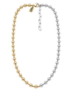 Native Gem Duo Ball Necklace - White