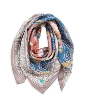 Henna & Hijabs Silk Twill Square Headscarf - Blue