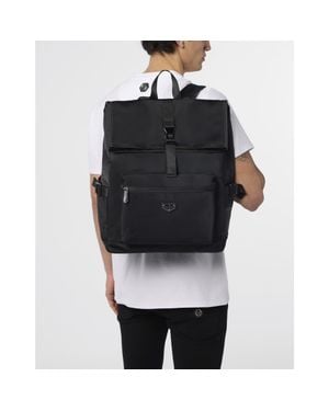 Philipp Plein Nylon Box Backpack - Black