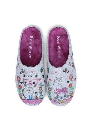 Ron White Lupin Wool Felt Slipper - White