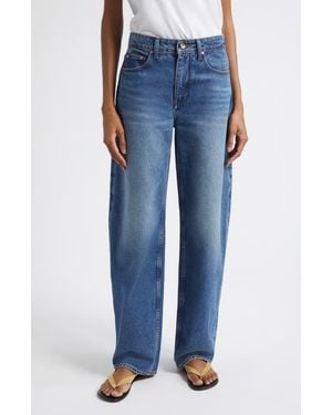 OSSOU Rider Low Rise Barrel Leg Jeans - Blue