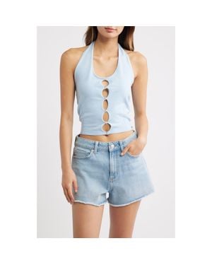 PacSun Melina Cutout Halter Top - Blue